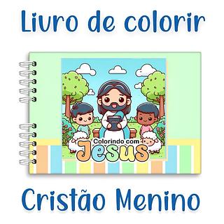 Livro de colorir personalizado com papel com desenhos ENVIAR O NOME JESUS