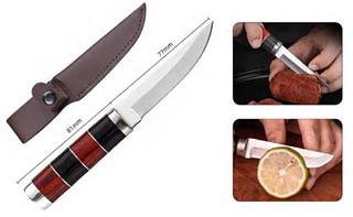 16CM Faca Hunt Fulltang Bushcraft Caça Camping Churrasco slk-d96