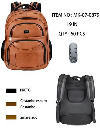 Mochila Notebook Alça Cabo De Aço + Cabos Auxiliar Usb cabo auxiliar para fone Ouvido UNISSEX+ Bloqueio de senha