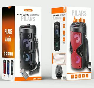 Caixa De Som Bluetooth Karaoke Wireless Com microfone com luz