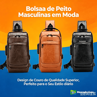 ￼Nova bolsa mensageiro de ombro masculina multifuncional