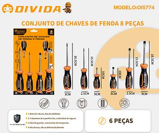 CONJUNTO DE CHAVES DE FENDA 8 PECAS