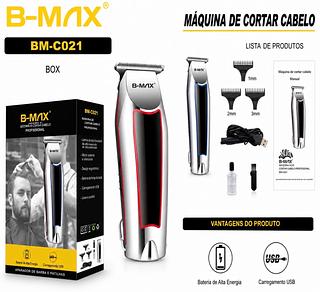 ￼Máquina De Cortar Cabelo Cortador Barbeador Aparador Profissional Acabamento Barba 8 Peças Elétrico