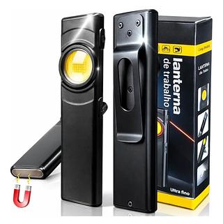 Lanterna Edc Led Cob Recarregável Magnética Corpo Metal—BAMX
