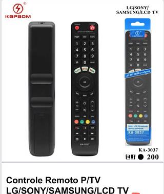 Controle Remoto P/TV LG/SONY/SAMSUNG/LCD TV