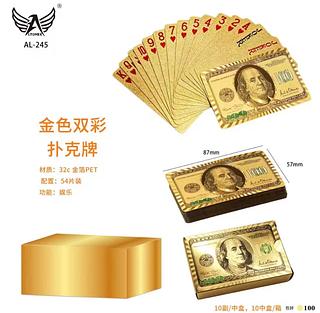 Baralho para Jogos 54 cartas Plastico Dourado Prova d´agua Truco, Cacheta, Poquer