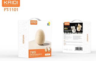 Fone de Ouvido TWS KAIDI FT-1101 Mini Intra-auricular Bluetooth HIFI Com Certificação ANATEL