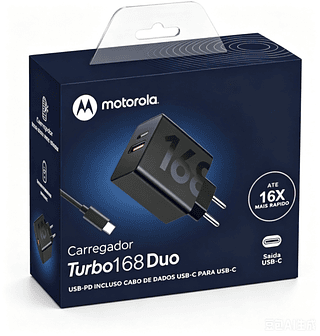carrecador motorola dupla saida USB mais type-c cabo type-c turbo 168w qualidade（pode iphone 15）