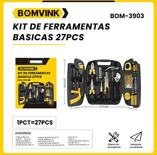 KIT DE FERRAMENTAS BASICAS 27PCS