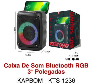 Caixa De Som Bluetooth Novo Potente Led C/ Suporte -