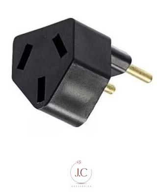 ￼Adaptador Tomada Padrão Antigo Pino Chato Diagonal Tripolar