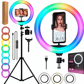 Ring Light Rgb Colorida 12Polegadas + Tripé 2.10m