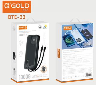 ￼Bateria Portátil Power Bank 10000mAh 22.5W PD Carga Rápida 3.0 A'GOLD