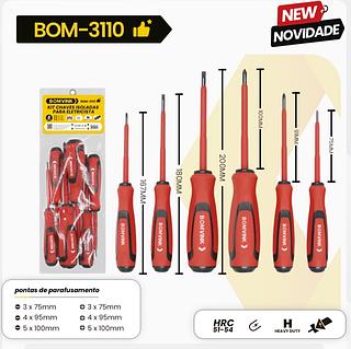 KIT6 CHAVES ISOLADAS PARA ELETRICISTA