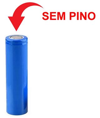 Baterias Li-ion 18650 3.7v/4.2v 6800mha Sem pino