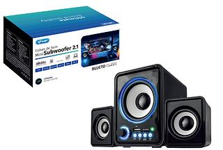 ￼CAIXA DE SOM BLUETOOTH KP-6017BH 11W RMS SUBWOOFER PC LED
