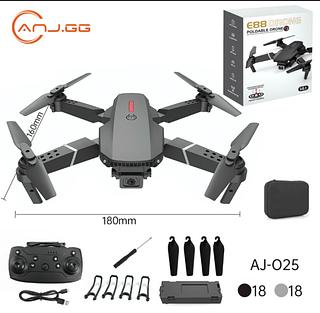 Drone E88 4k câmera angular hd, wi-fi, fpv, alt hold, dobrável, rc quadrotor, helicóp,livre, brinquedos p crianças Com 2bateria