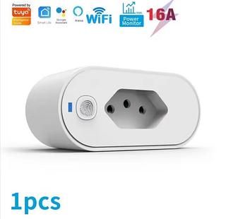 Matter BR Plug WiFi Smart Socket 16A Mini Home Outlet App Controle Remoto Função De Voz Trabalho Com HomeKit Alexa Google Siri