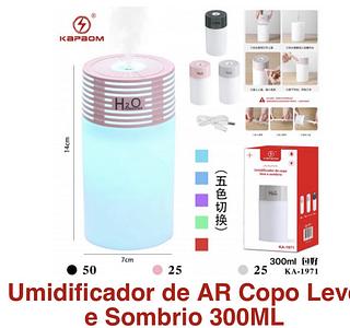 Umidificador de AR Copo Leve e Sombrio 300ML 5coris