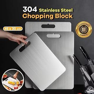 Tábua de Cozinha em Aço Inoxidável 46cm - Anti-fungos e Fácil de Limpar