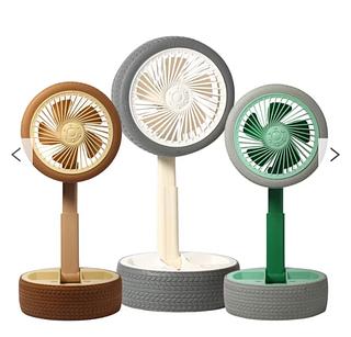 Ventilador Pneu 1 Peça de Mesa Ideal Para O Verão Carregamento Via USB com Led —BMAX