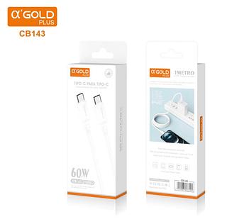 CABO DE CARGA RÁPIDA TURBO POWER 60W TIPO C PARA tipo c1 M METROS AGOLD