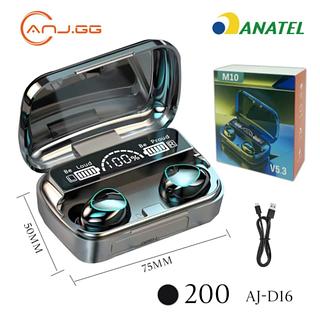 fone qualidade com laclado TWS 5.1COM VISOR Carregar Pordati