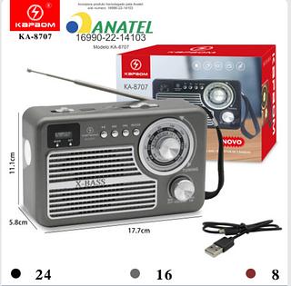 Radio Portátil KAPBOM 8706BT Bluetooth Am Fm Sd Usb