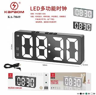 ￼Relógio Digital De Mesa Parede Led Data Alarme Despertador