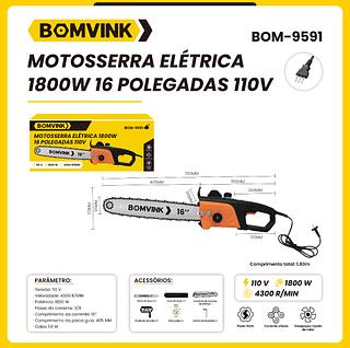 Motoserra Elétrica Profissional Sabre 16 Polegadas—110v