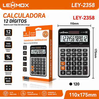 Calculadora De Mesa Display Grande 12 Dígitos