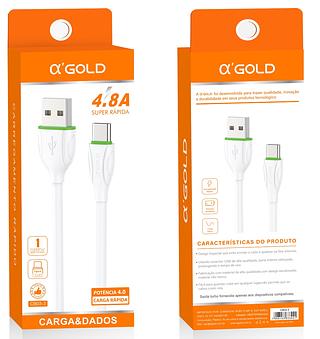 Cabo Dados Carga Rápida Para Typec 4.8A 1m—AGOLD