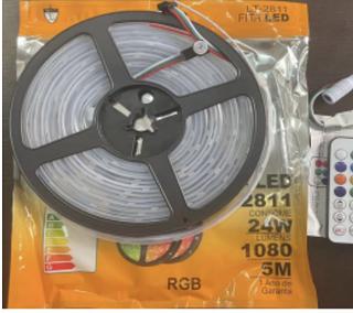 Fita Led 2811 fitaRgb C/ Controle 133 Efeitos Ip67 com fonte 12v2A