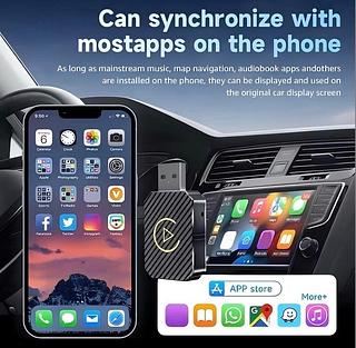 Wireless Carplay Android Auto Adapter 2 in 1 Mini Box CarPlay AI Box BT WiFi for Wired CarPlay