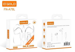 ￼Fone De Ouvido Com Fio Premium Com Microfone Para iPhone A`gold