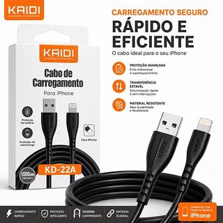 Original KAIDI cabo de carrega Rapido para Iphone 1m