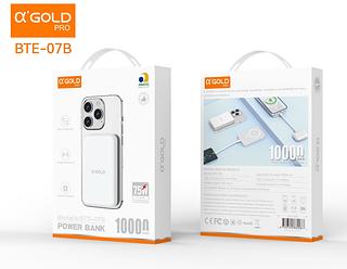￼Mag Safe 7.5W Power Bank A'GOLD 10000mah Para iPhone Carregador Sem Fio Indução Magnética BTE-07B