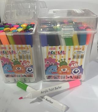 kit36 Caneta Colorida Ponta Conjunto Estojo Escolar Marcador /Marcador acrílico