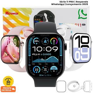 Smartwatch S11 PRO Serie 11 47mm Relógio Inteligente 2025 + Tela AMOLED + ChatGpt Whatsapp Microwear
