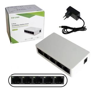 ￼Switch Rj45 5 Portas Lan Gigabit Hub 10/100mbps Bivolt