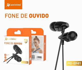 Fone De Ouvido Com Fio Entrada P2 Com Borracha Peining