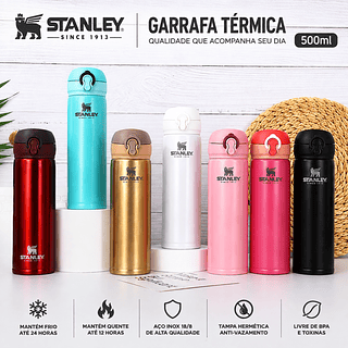 Garrafa Personalizada Térmica 500ml - Nome, Logo Stanley