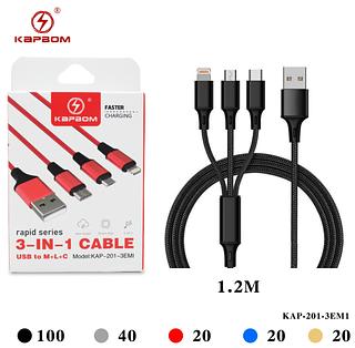Cabo de Dados 3 em 1—kapbom