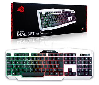Teclado Gamer Branco Com Fio Usb E Iluminação Led Knup -