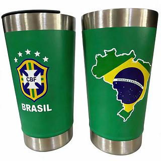 Copo Térmico Brasil 473ml—Cor VERDE