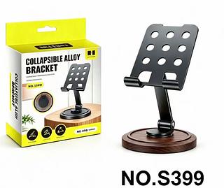 Suporte de telefone de Metal de grão de madeira para celular Tablet Universal Desktop pessoas