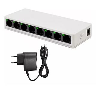 hub Switch 8 Portas 10/100 Mbps Rede Ethernet Rj45 + Fonte