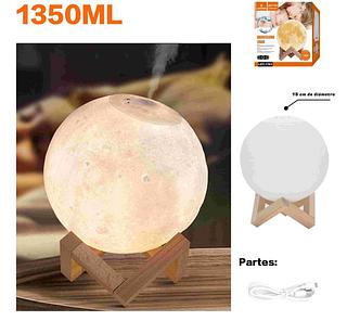 Abajur Lua Cheia 3d Difusor Umidificador Ar Luminária 15cm—