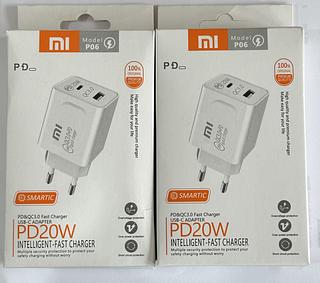 Carregador Xiao Mi entra PD20W+2.1Max para type-c