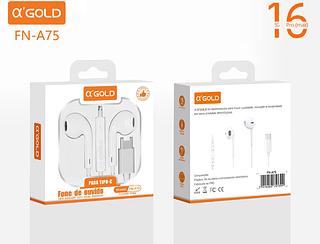 Fone com fio microfone controle de volume resistente tipoc ios P2 P3 para iphone 16